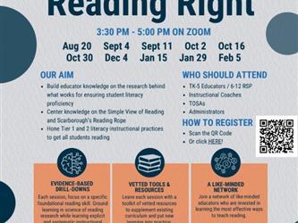 Flyer for Getting Reading Right
